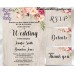 Floral Wedding Invitation set,Boho Wedding invitation set,(031w)